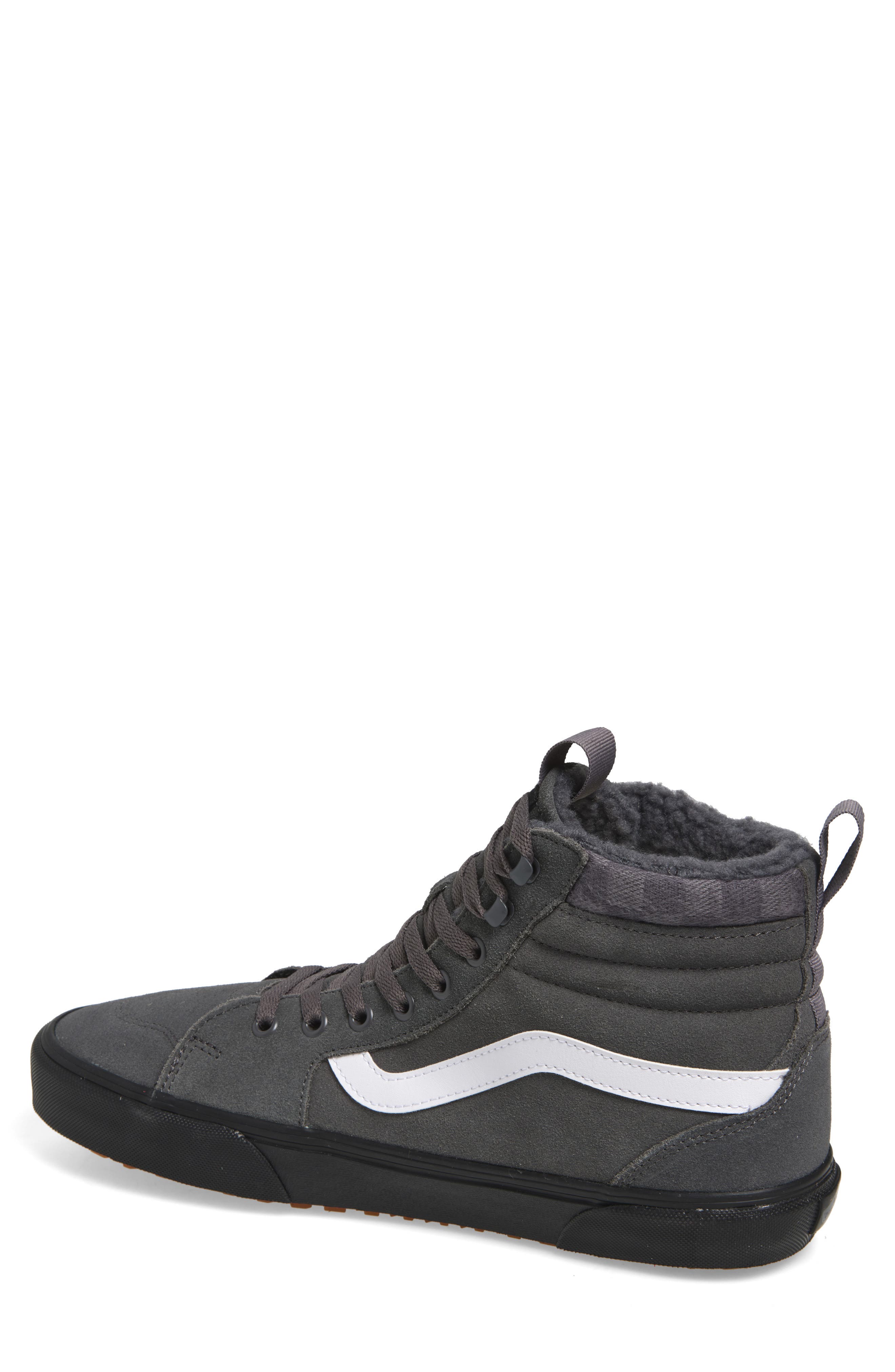 Vans Filmore Vansguard High Top Sneaker, Alternate, color, Sherpa Suede Pewter/ Blk