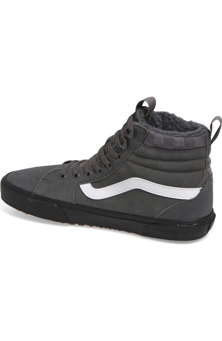 Vans Filmore Vansguard High Top Sneaker, Alternate, color, Sherpa Suede Pewter/ Blk