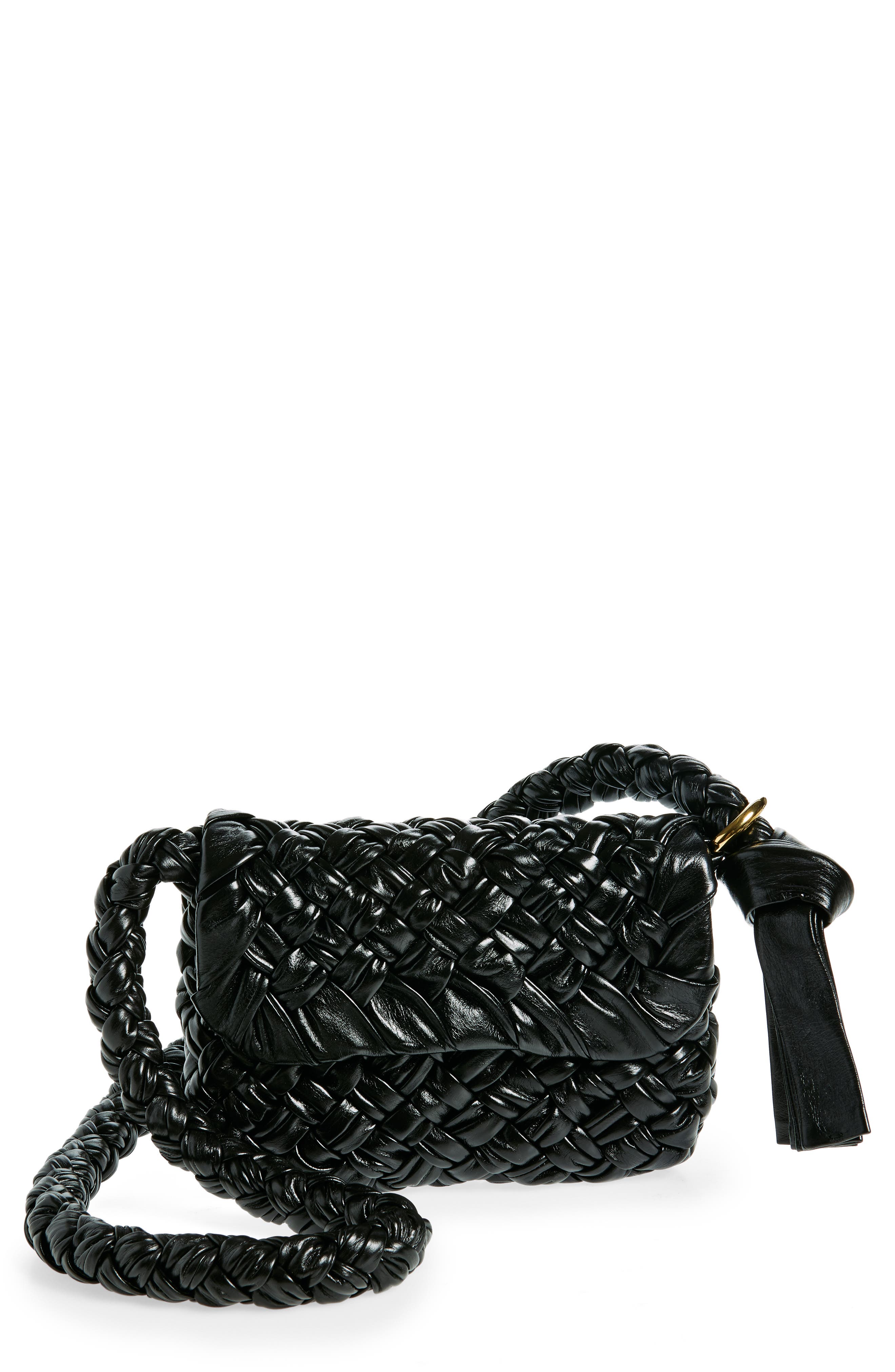 Bottega Veneta Small Kalimero Città Crossbody Bag, Main, color, 1019 Black-M Brass