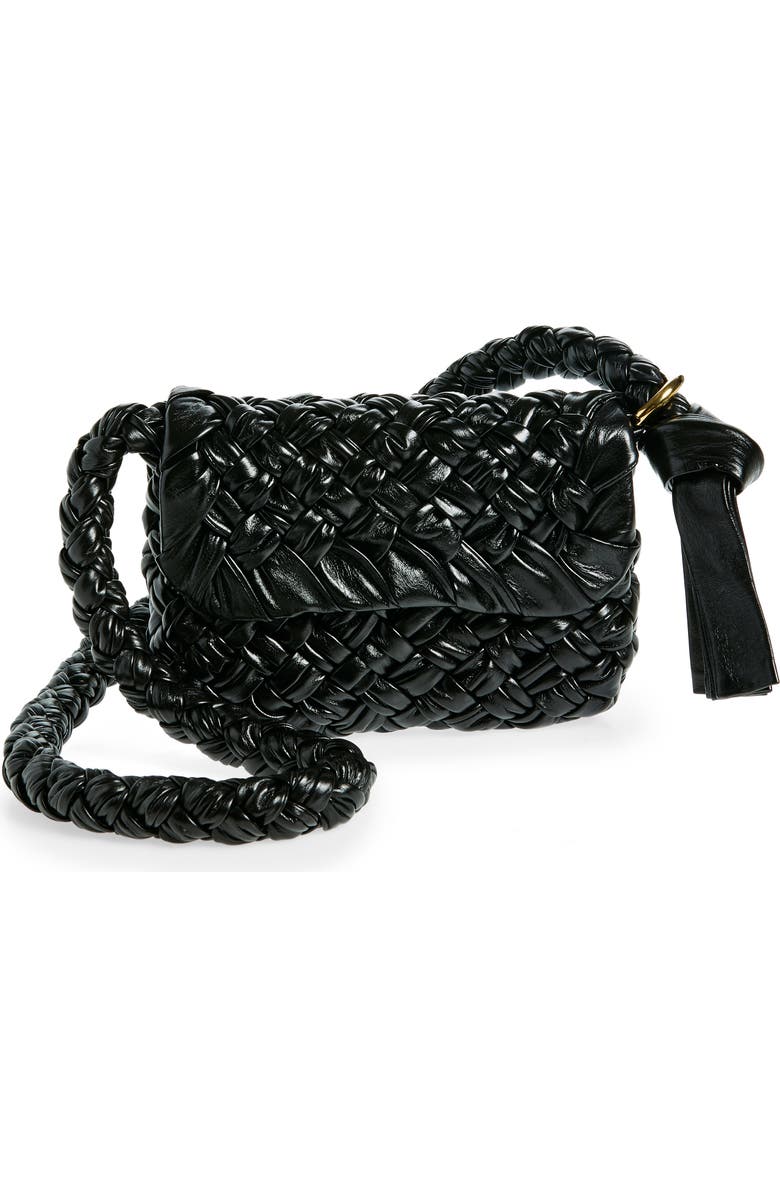 Bottega Veneta Small Kalimero Città Crossbody Bag, Main, color, 1019 Black-M Brass