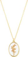 Set & Stones Katrina Birth Flower Pendant Necklace