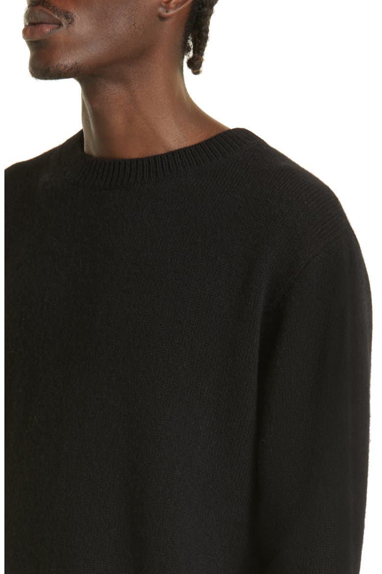 Gender Inclusive Simple Cashmere Sweater, Alternate, color, BLACK