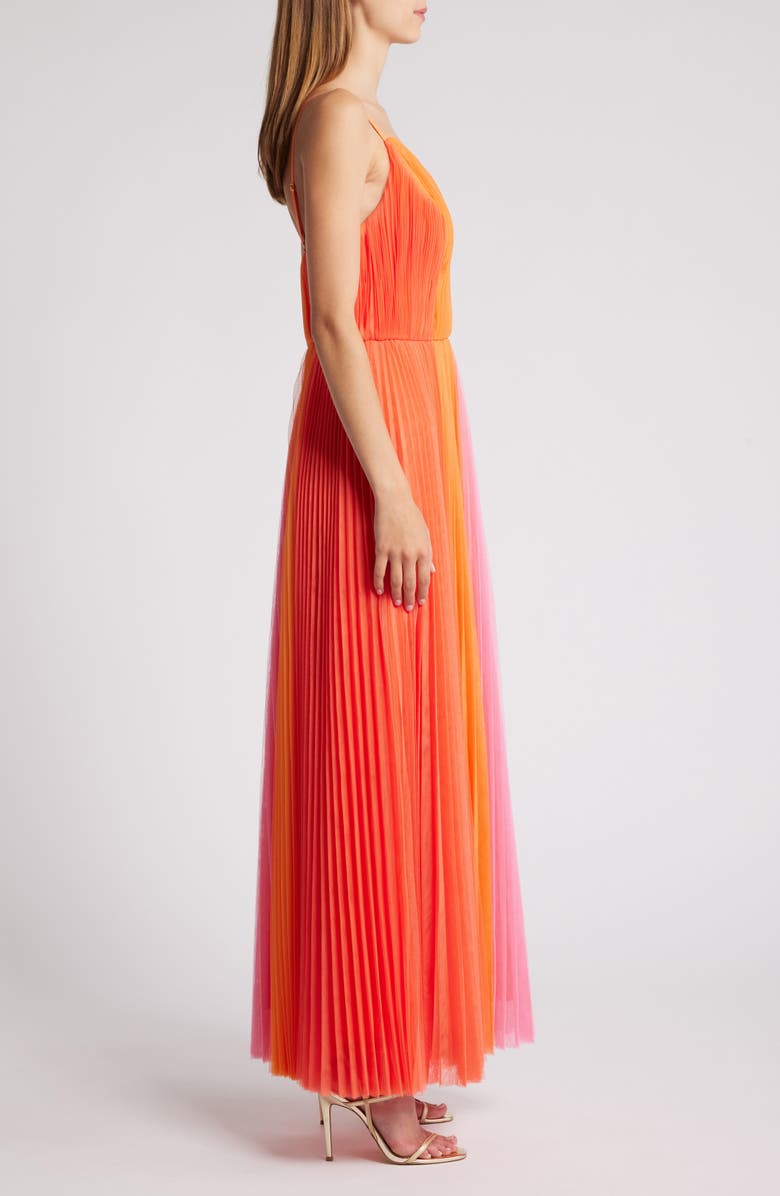 Hutch Colorblock Pleated Tulle Gown, Alternate, color, 
