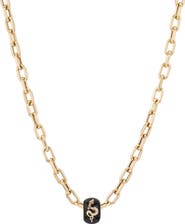 Adina Reyter 14K Pavé Diamond Dragon Big Bead Necklace