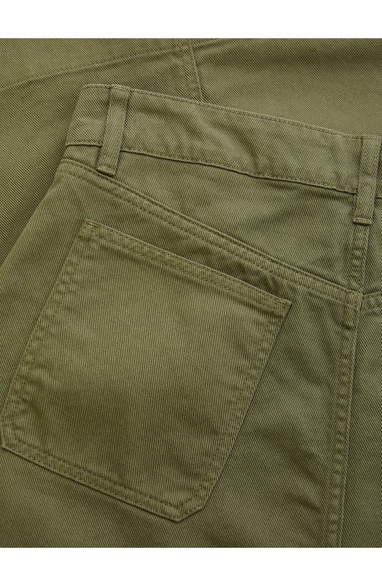 Celtic & Co. Cotton Twill Midi Skirt, Alternate, color, Dark Olive