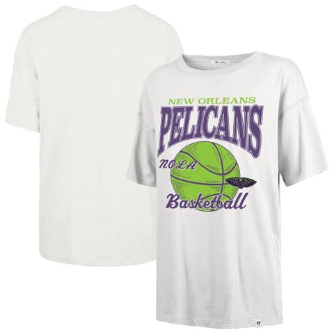 Women's '47  White New Orleans Pelicans City Edition Down Court Sadie T-Shirt