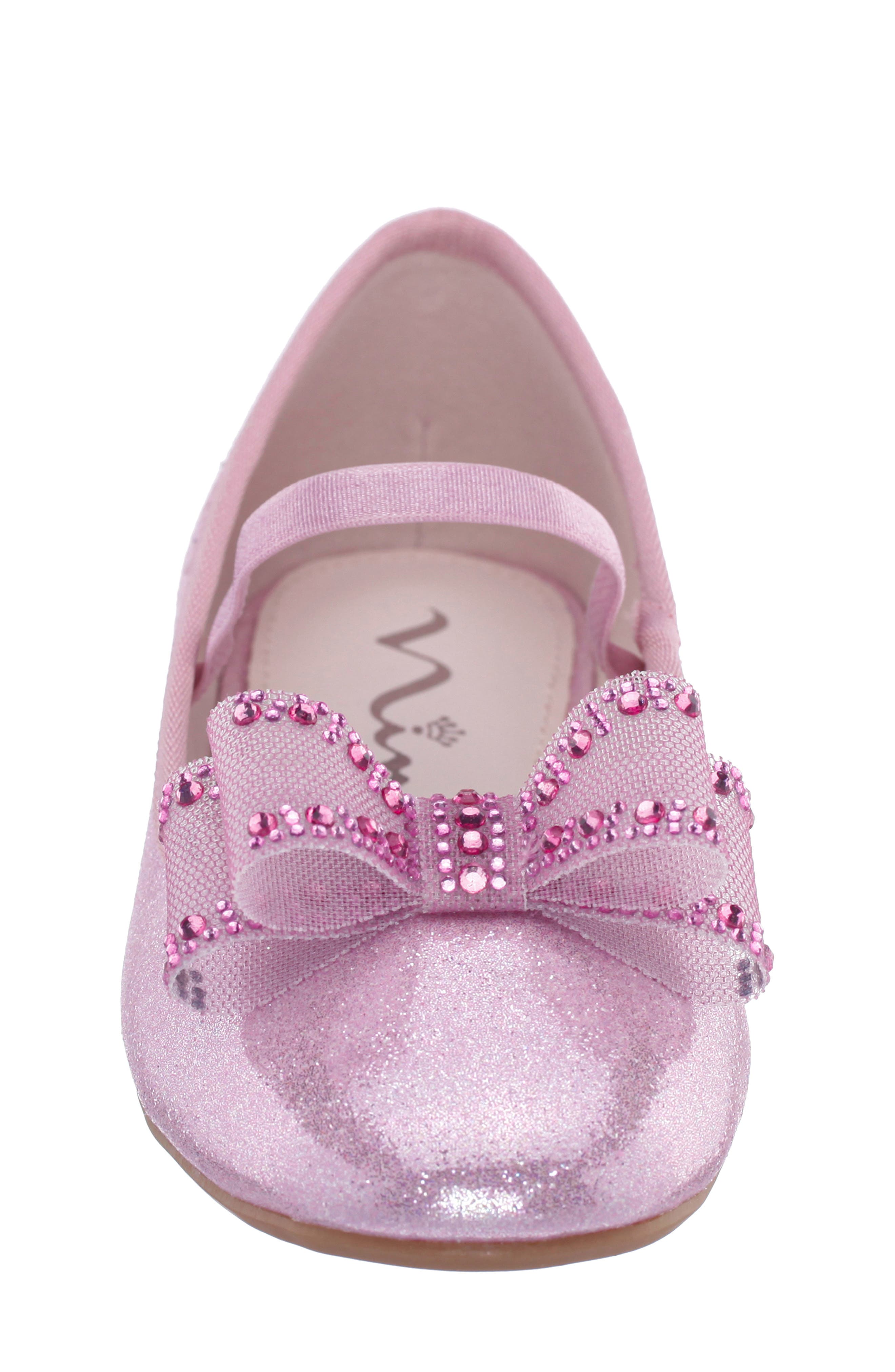 Nina Kids' Sidnee Mary Jane Flat, Alternate, color, Pink Shimmer