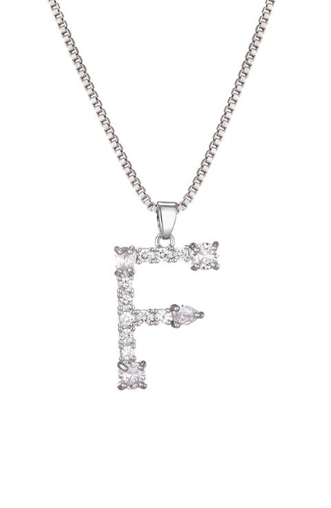Mixed Crystal Initial Pendant Necklace