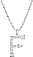 Adornia Mixed Crystal Initial Pendant Necklace