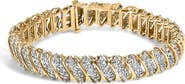Haus of Brilliance 10K Yellow Gold 3.0 Cttw Diamond S-Link Bracelet