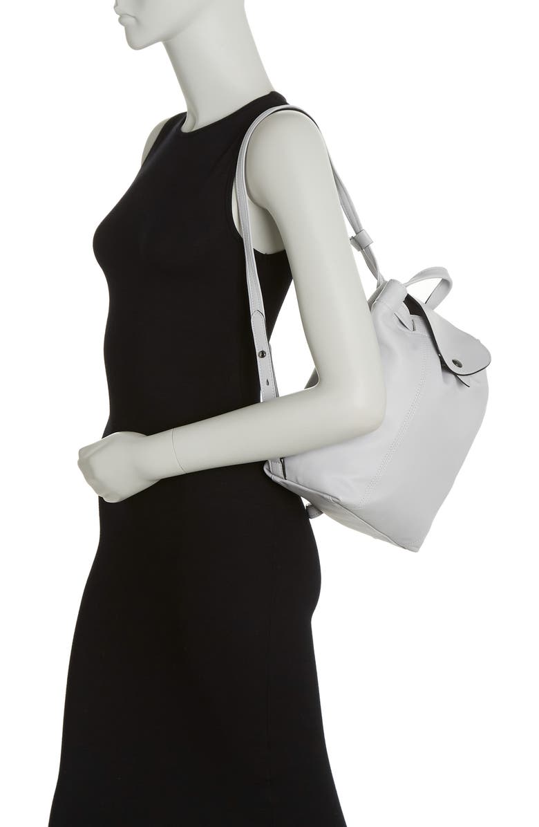 Longchamp Le Pliage Cuir Flap Leather Backpack, Alternate, color,