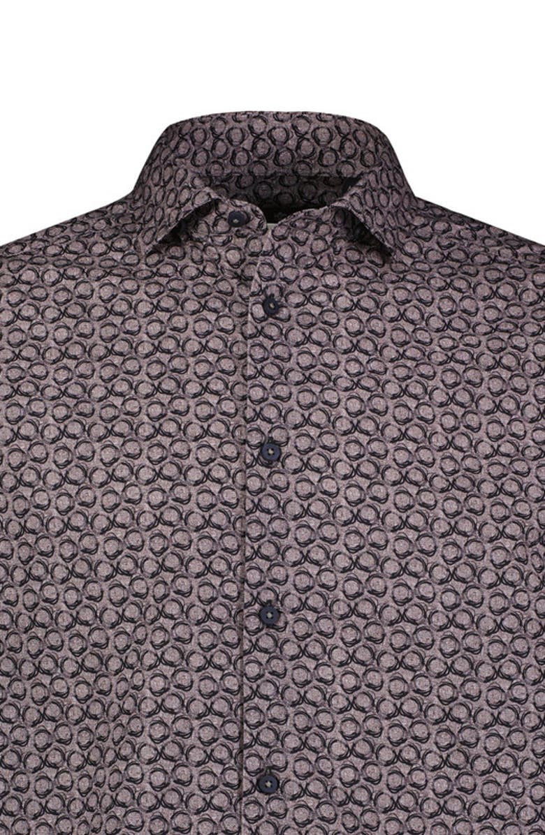 Luchiano Visconti Jade Circular Pattern Long Sleeve Shirt, Alternate, color,