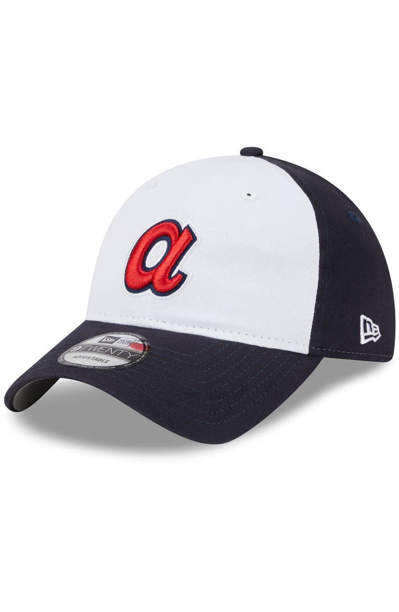 New Era Youth New Era White Atlanta Braves 2025 Batting Practice 9TWENTY Adjustable Hat, Main, color,