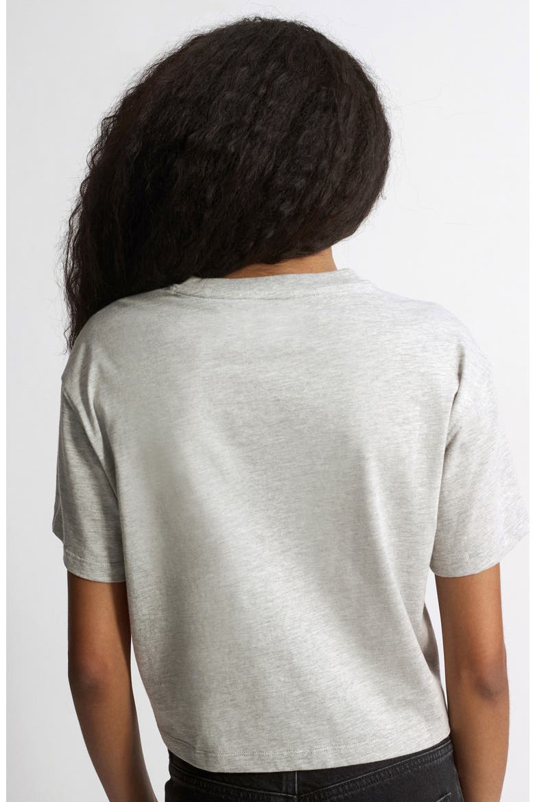 Crop Logo Graphic T-Shirt, Alternate, color, LIGHT GREY MELANGE