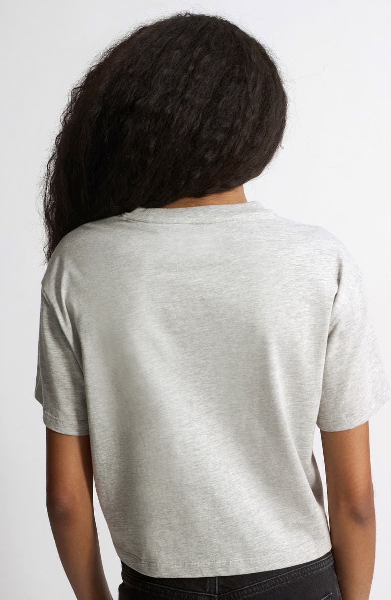 Brooklyn Industries Crop Logo Graphic T-Shirt, Alternate, color, Light Grey Melange