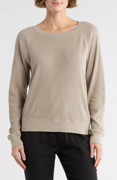 Relaxed Raglan Sleeve Cotton Pullover