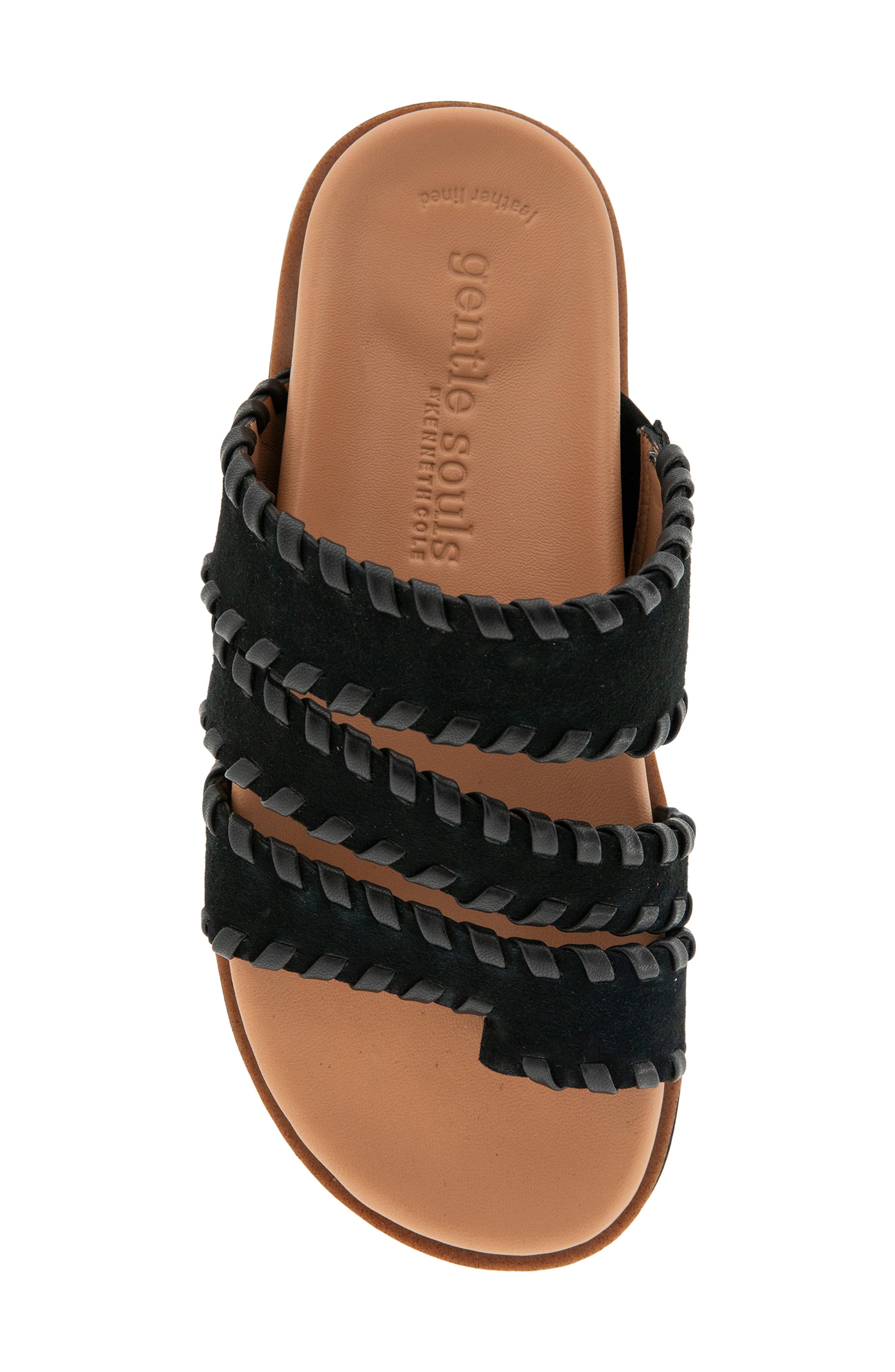 Gentle Souls Niles Whip Platform Slide Sandal, Alternate, color, Black Suede