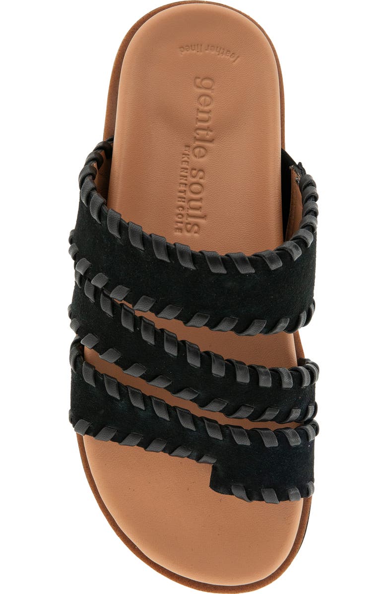Gentle Souls Niles Whip Platform Slide Sandal, Alternate, color, Black Suede