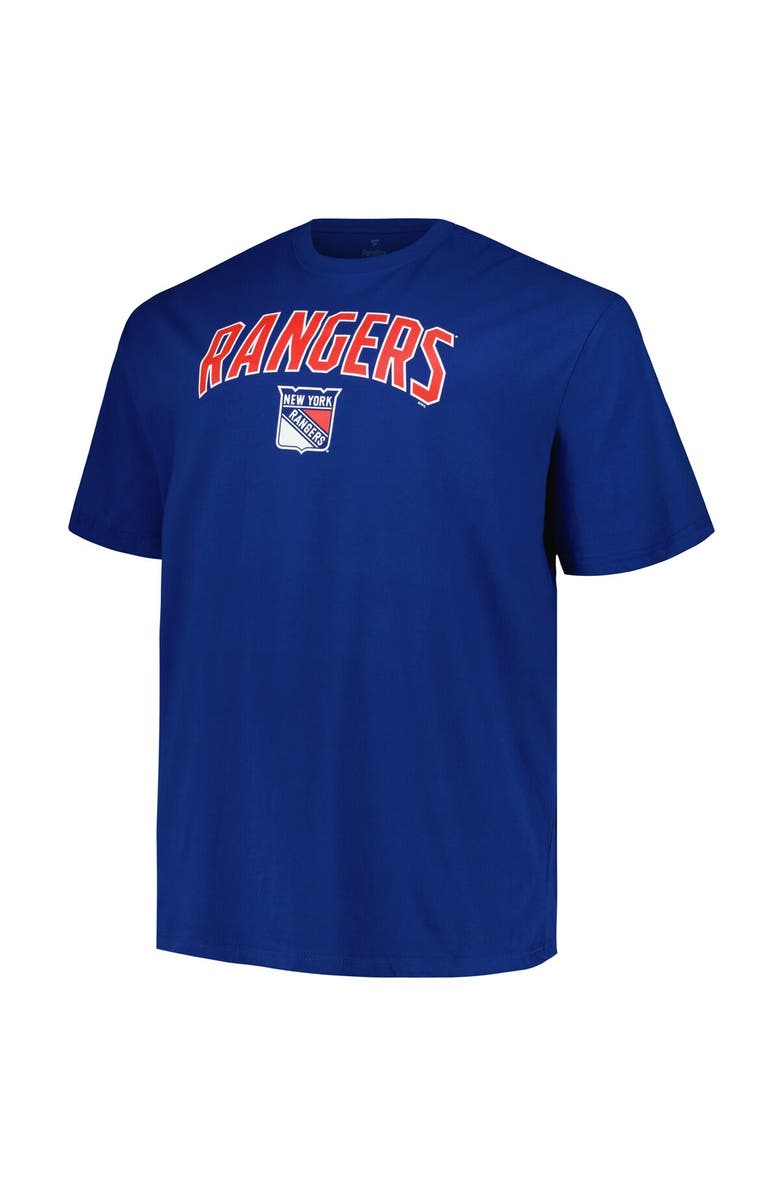 PROFILE Men's Profile Blue New York Rangers Big & Tall Arch Over Logo T-Shirt, Alternate, color, Blue