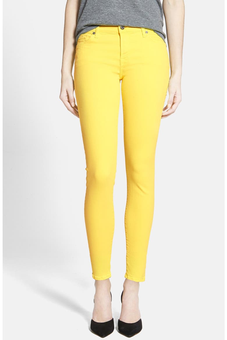7 For All Mankind® 'The Ankle Skinny' Jeans, Main, color, BLAZING YELLOW