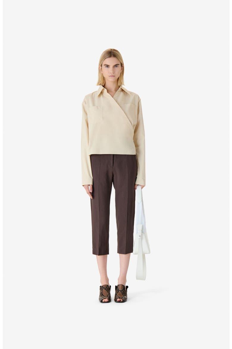 Lyra Poplin Shirt, Main, color, Sand
