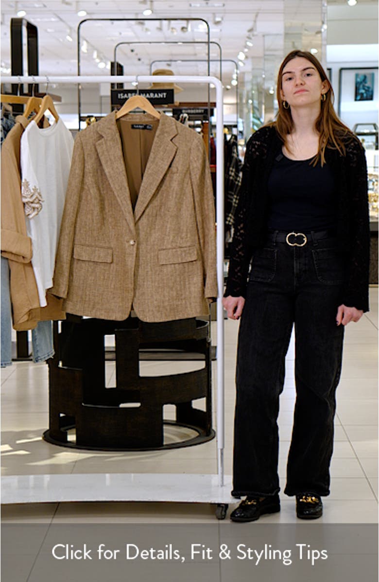 Herringbone Linen Blazer, sales video thumbnail