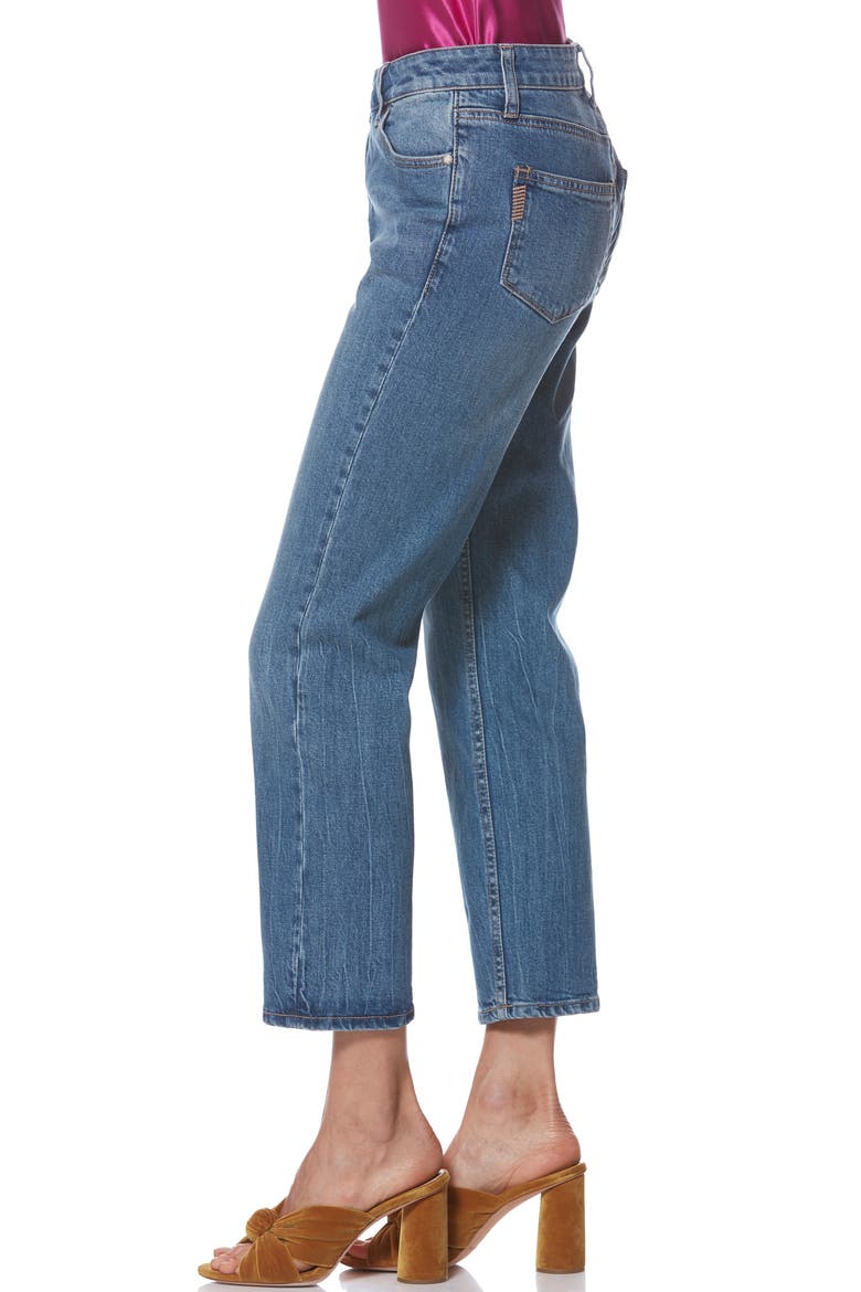 Noella Asymmetrical High Waist Crop Jeans, Alternate, color, GRACELAND