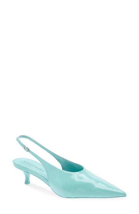 Adriatica Slingback Pointed Toe Kitten Heel Pump