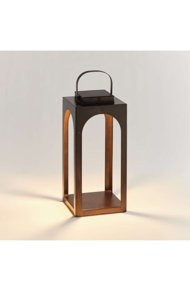 Napa Home & Garden Brooks Solar Led Lantern 18", Main, color, Brown