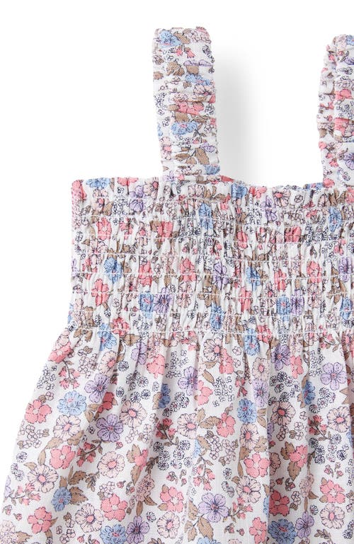 Shop Cotton On Kids Gigi Shirred Top And Bloomer Set In Vanilla Bella Floral
