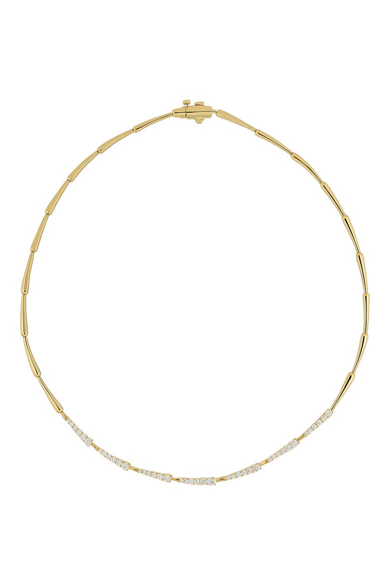 Audrey 18k Gold Diamond Tennis Necklace, Main, color, 18KY