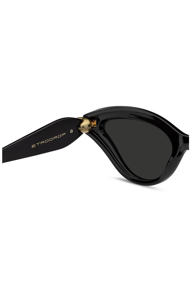 55mm Cat Eye Sunglasses, Alternate, color, BLACK