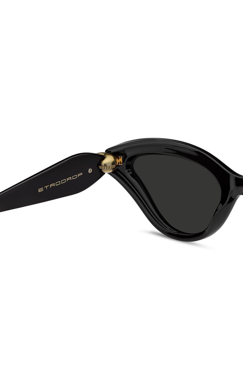 Etro 55mm Cat Eye Sunglasses, Alternate, color, Black