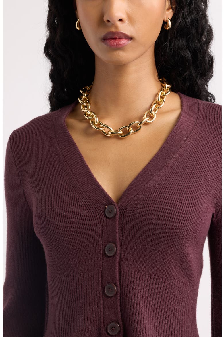 Large Curb Link Toggle Necklace, Alternate, color, GOLD