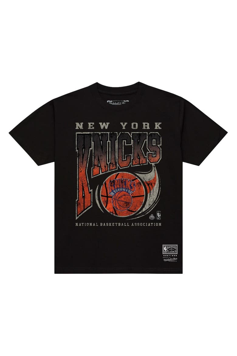 Men's Mitchell & Ness  Black New York Knicks Ball Out T-Shirt, Main, color, Black