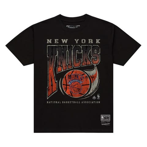 Men's Mitchell & Ness  Black New York Knicks Ball Out T-Shirt