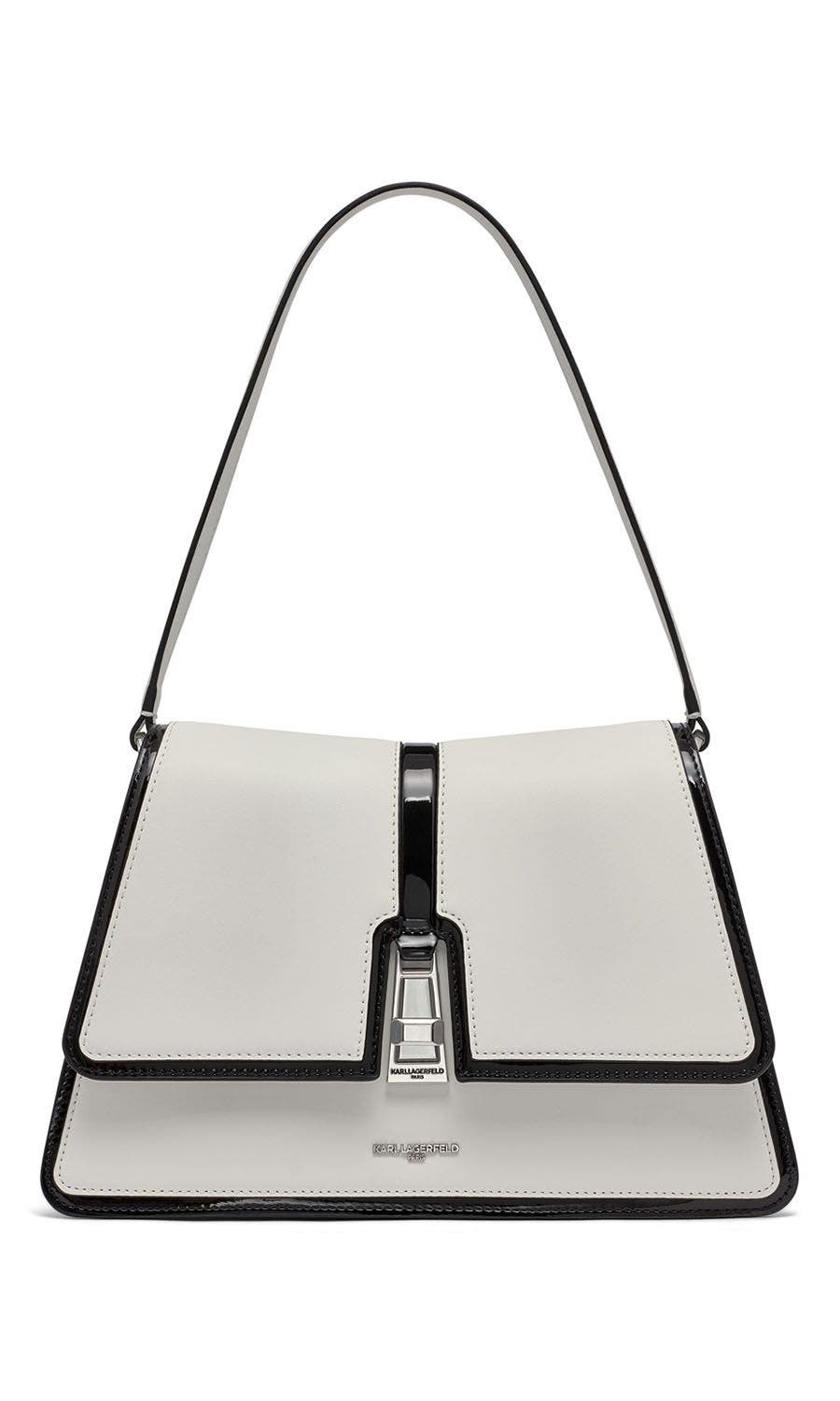 KARL LAGERFELD PARIS Mercerie  Shoulder, Main, color, White Black