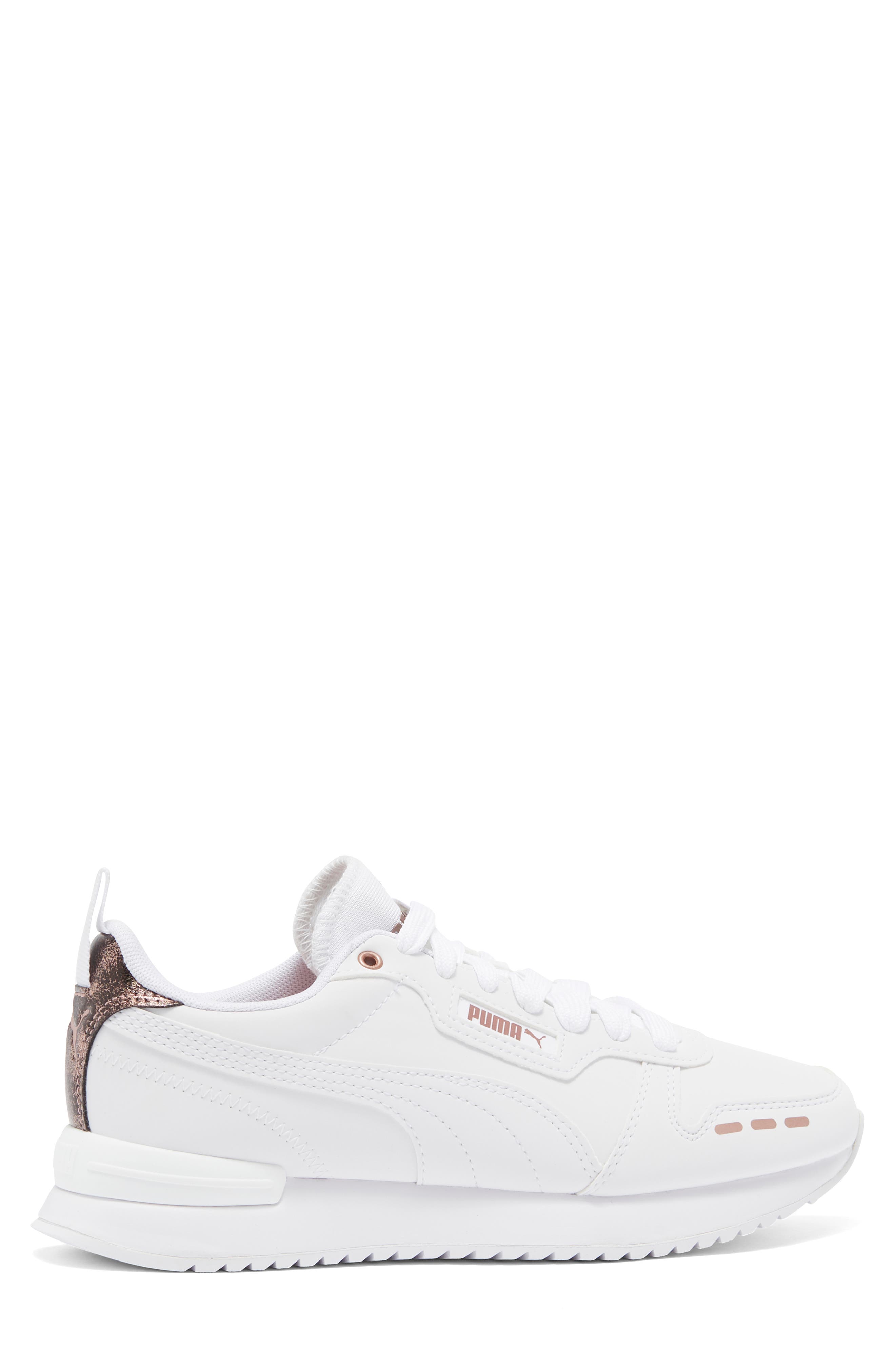 R78 Raw Metallics Athletic Shoe, Alternate, color, WHITE-WHITE-ROSE GOLD
