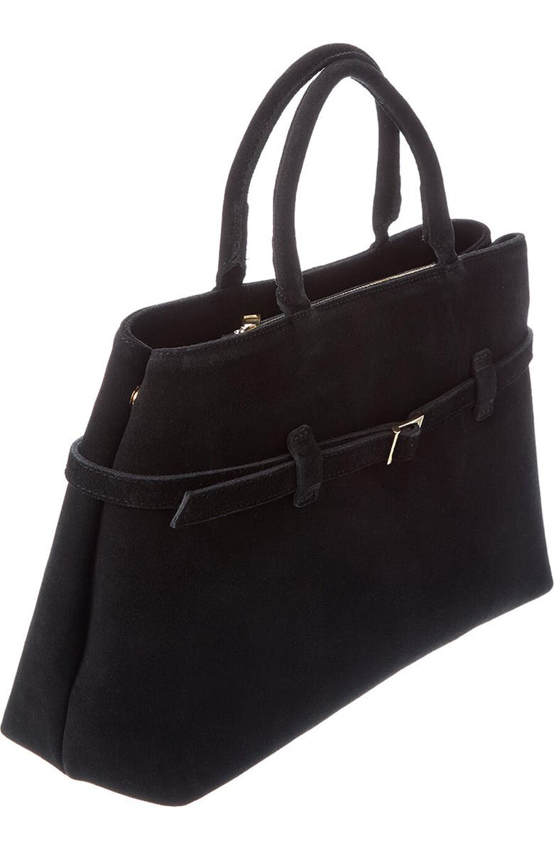 Persaman New York Elspeth 92 Suede Shoulder Bag, Alternate, color, Black