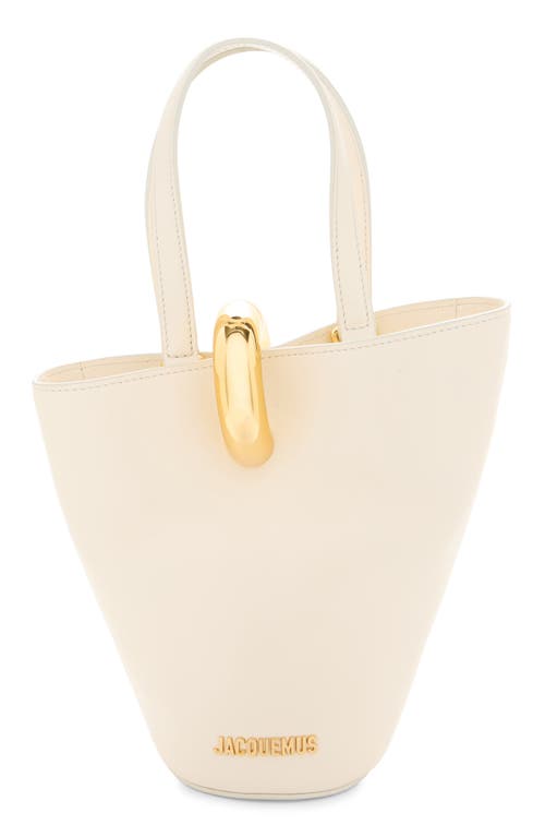 Jacquemus Le Petit Bambola Leather Bucket Bag in Light Ivory at Nordstrom
