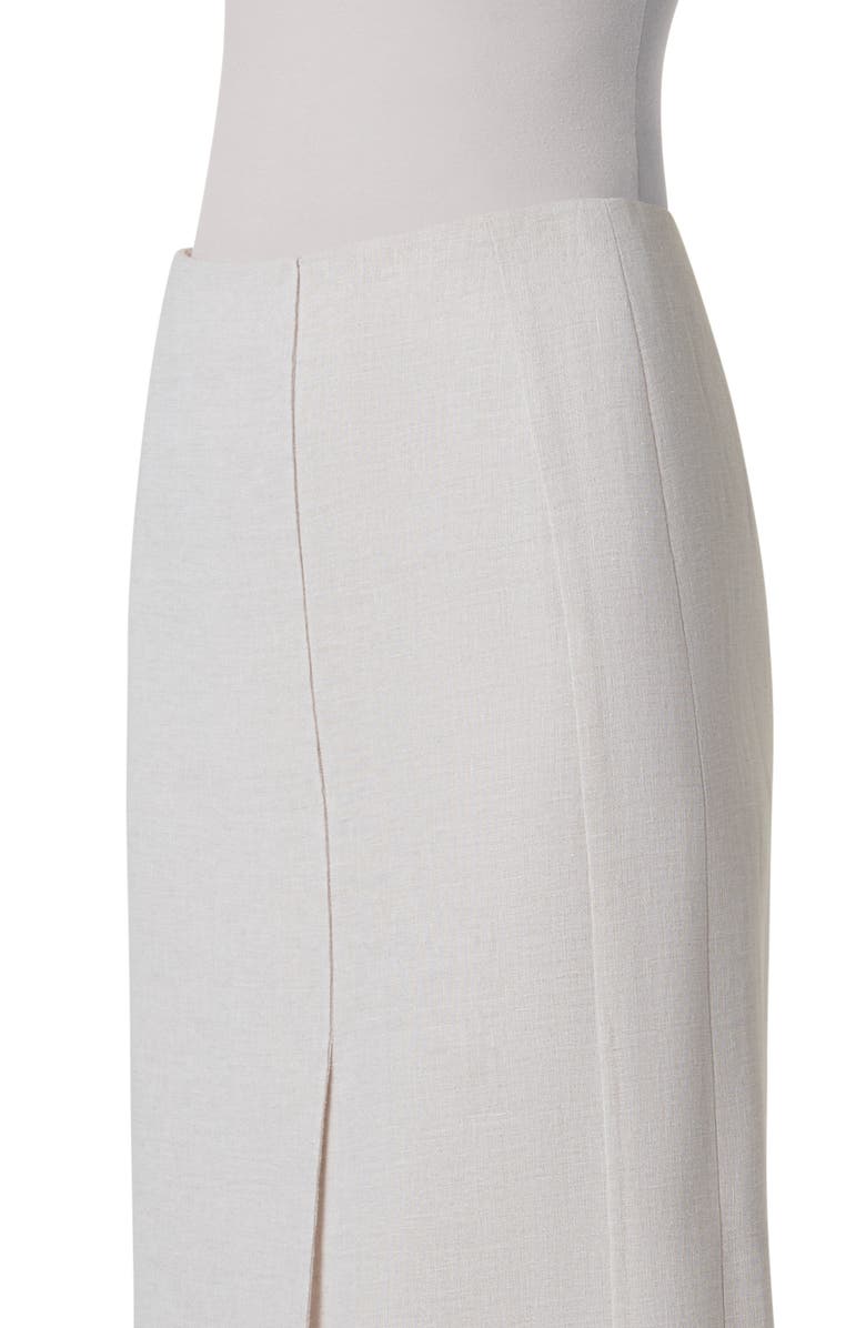 Akris Double Face Linen Blend Pencil Skirt, Alternate, color, Greige