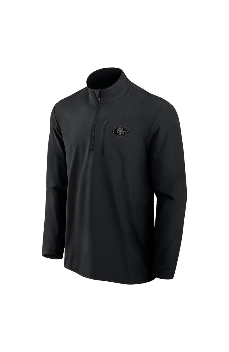 FANATICS Men's Fanatics Black San Francisco 49ers Front Office Woven Quarter-Zip Jacket, Alternate, color, Black