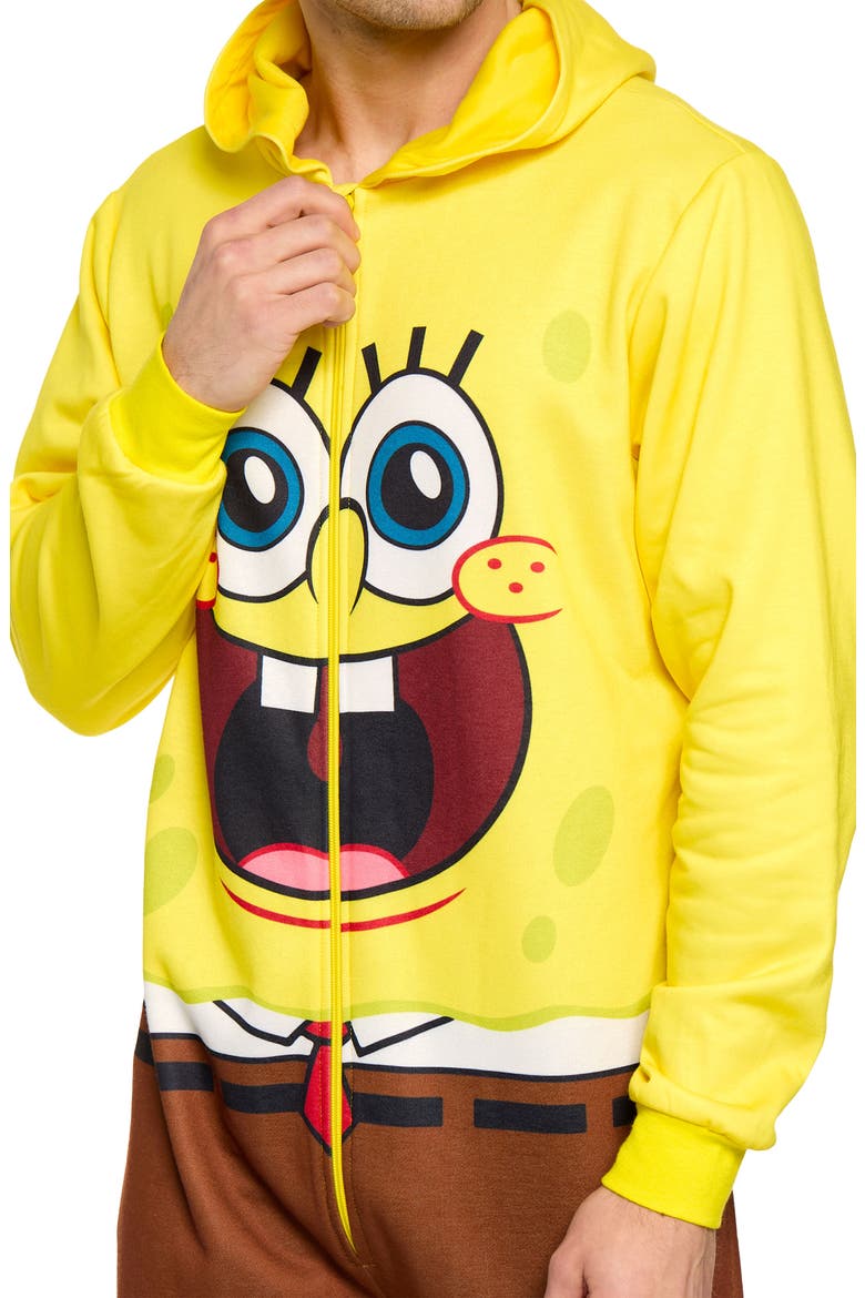 SpongeBob™ Hooded Jumpsuit, Alternate, color, YELLOW