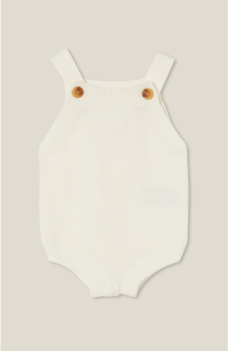 Cotton On Kids Organic Knit Bubbbysuit, Main, color, Milk