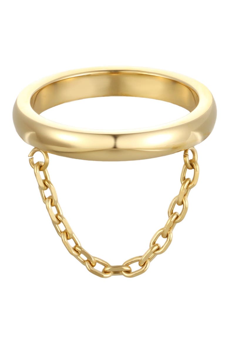 18k Gold Plated Chain Detail Ring, Main, color, GOLD