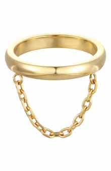 18k Gold Plated Chain Detail Ring