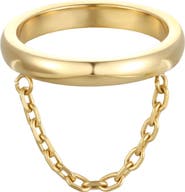 Adornia 18k Gold Plated Chain Detail Ring