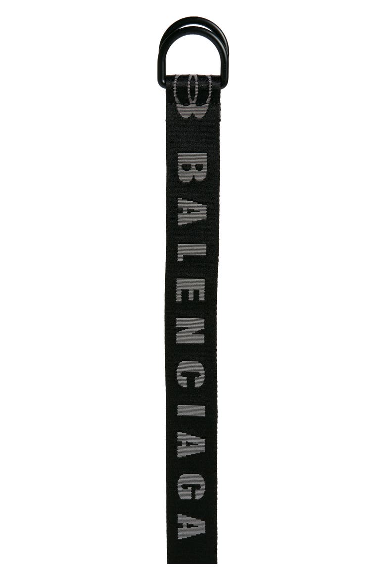 Logo D-Ring Belt, Alternate, color, 1064 BLACK/ L DARK GREY