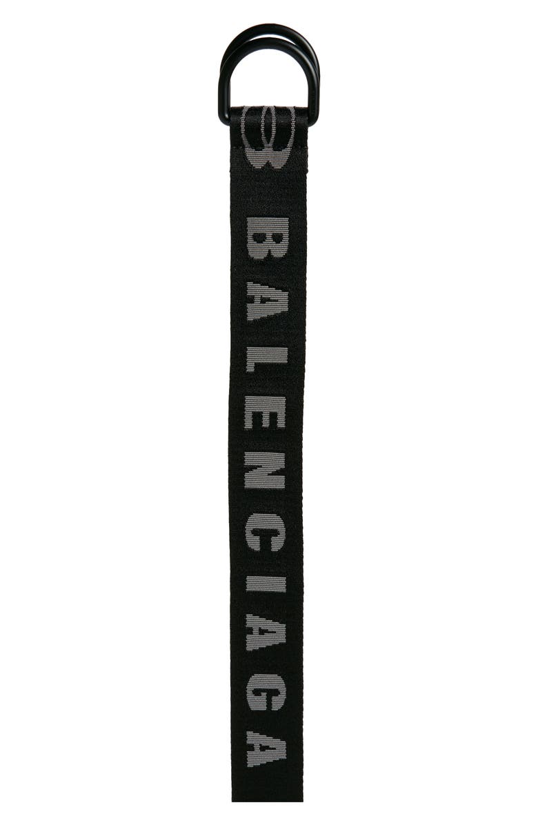 Balenciaga Logo D-Ring Belt, Alternate, color, 1064 Black/ L Dark Grey