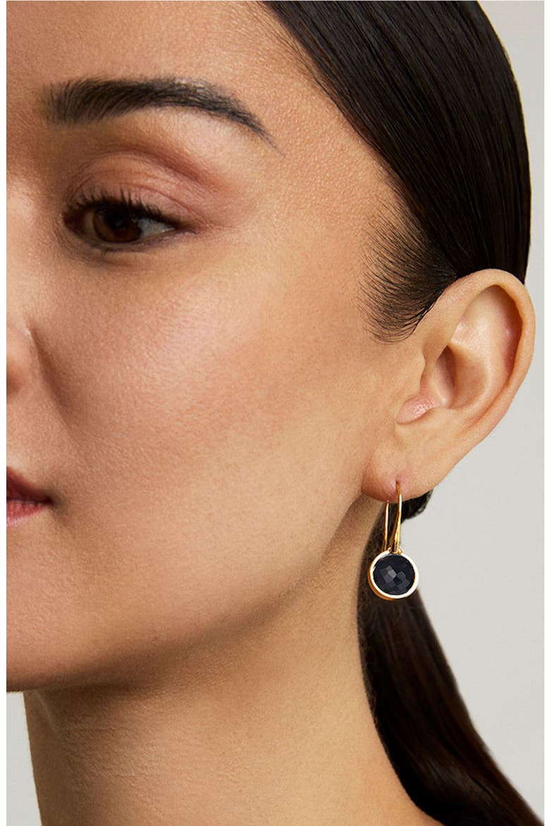 Ipanema Onyx Drop Earrings, Alternate, color, YELLOW GOLD/ ONYX